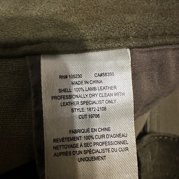 Current/Elliot Leather/Suede Easy Stiletto Cropped Pants - Picture 5 of 5